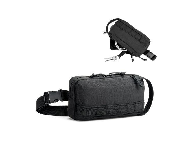 EDINBURGH. Pochete em poliéster reciclado 600D de alta densidade