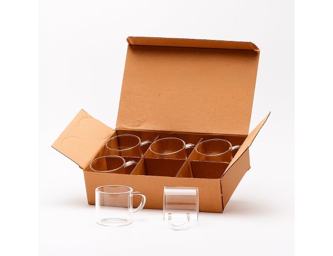 Kit Xícaras de Vidro 6 Peças