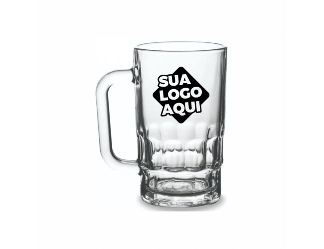 Caneca de Chopp de Vidro 350ml