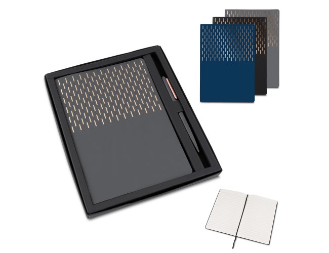 Kit Escritório Capa em PU e Caneta Metalica